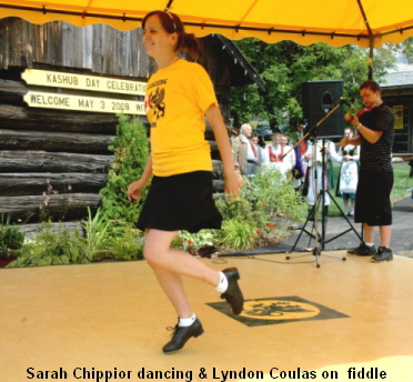 Sarah Chippior dancing & Lyndon Coulas on  fiddle