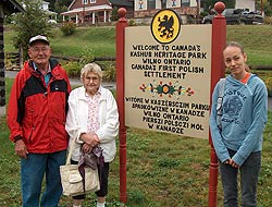 The sign in the Wilno Heritage Park is written in Kashub as well as English