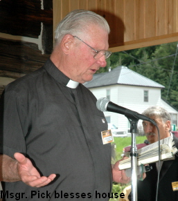 Msgr. Pick blesses house