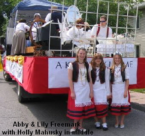 Abby & Lily Freemark
 with Holly Mahusky in middle